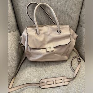 Tory Burch blush tone leather bag